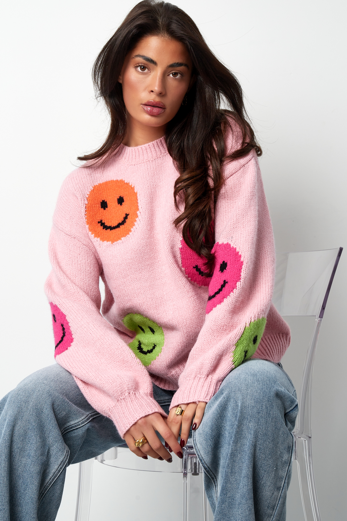 Smiley Knit sweater - pink h5 Picture8